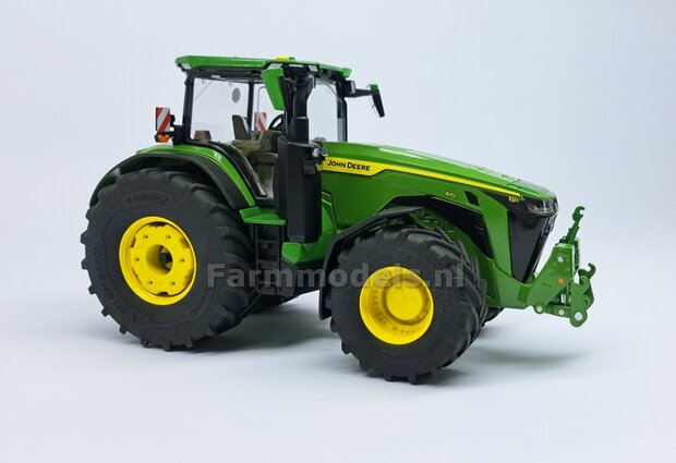 2x Eindvertragingen/ Planeetkappen JOHN DEERE 8R t.b.v. Vooras velgen &Oslash; 14.1mm  RESIN  JD GEEL Gespoten Geleverd  1:32  Farmmodels Premium Line Series   