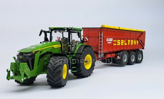 2x Eindvertragingen/ Planeetkappen JOHN DEERE 8R t.b.v. Vooras velgen &Oslash; 14.1mm  RESIN  JD GEEL Gespoten Geleverd  1:32  Farmmodels Premium Line Series   