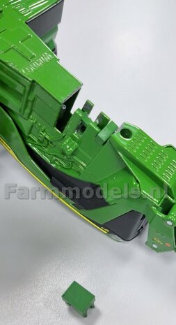 BOUWKIT: John Deere 8R 410 VOORAS VERHOOG SET, RESIN BLANK geleverd 1:32    Farmmodels Premium Line Series