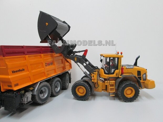 BECO Hoogkiepbak  / Volume bak BOUWKIT geschikt voor koppeling snelwissels 55001 t/m 55050 &amp; Volvo VAB-STD 1:32 (HTD)