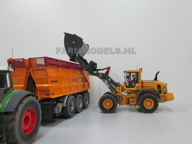 BECO Hoogkiepbak  / Volume bak BOUWKIT geschikt voor koppeling snelwissels 55001 t/m 55050 &amp; Volvo VAB-STD 1:32 (HTD)