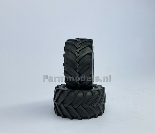 &Oslash; 61.5 mm: CLAAS Jaguar 900 Serie MargeModels: 2x Trelleborg Banden met RESIN Velgen BLANK geleverd  1:32  Farmmodels Custom Line Series  