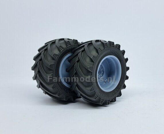 &Oslash; 61.5 mm: CLAAS Jaguar 900 Serie MargeModels: 2x Trelleborg Banden met RESIN Velgen BLANK geleverd  1:32  Farmmodels Custom Line Series  
