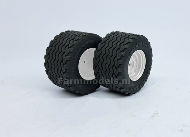 &Oslash; 46.8 mm: TEBBE HS 240: 2x Vredestein Flotation Pro Banden met RESIN Velgen BLANK geleverd 1:32  Premium Line Series  