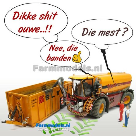 &Oslash; 61.5 x 33.3 mm: VREDO VT 7028: 2x Michelin 1050 lagedruk Banden + ALU. velgen ZWART GLANS gespoten 1:32 Farmmodels Custom Line Series    