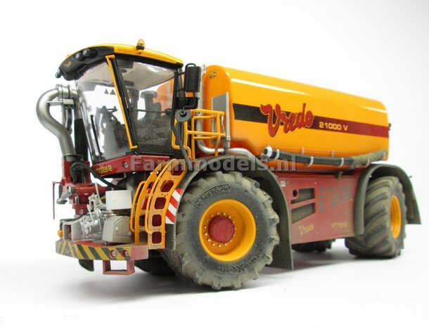 &Oslash; 61.5 x 33.3 mm: VREDO VT 7028: 2x Michelin 1050 lagedruk Banden + ALU. velgen ZWART GLANS gespoten 1:32 Farmmodels Custom Line Series    