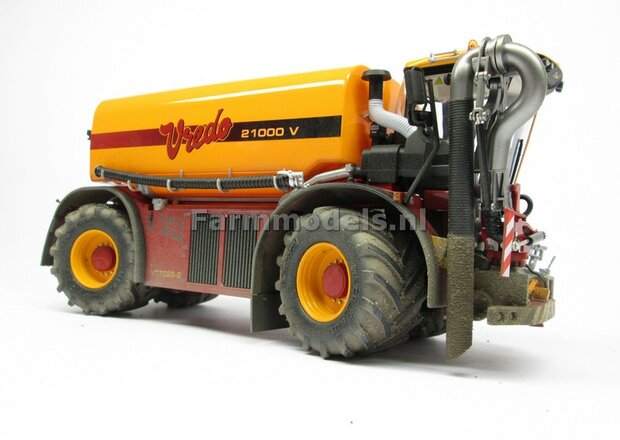 &Oslash; 61.5 x 33.3 mm: VREDO VT 7028: 2x Michelin 1050 lagedruk Banden + ALU. velgen ZWART GLANS gespoten 1:32 Farmmodels Custom Line Series    