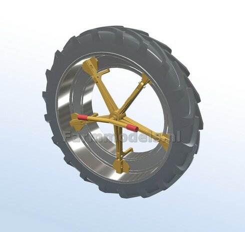 MOLCON 5-STER (nr. 2C) dubbellucht koppelsysteem &Oslash; 42mm. Materiaal Resin NEW HOLLAND WIT Gespoten  Universeel te gebruiken 1:32   
