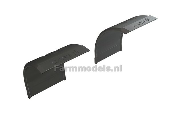2x CASE IH spatborden 26 mm breed &quot;BIG &Oslash;&quot; Version ZONDER STEUNEN RESIN, Blank geleverd 1:32