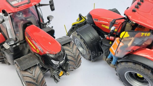 2x CASE IH spatborden 28 mm breed &quot;BIG &Oslash;&quot; Version ZONDER STEUNEN RESIN, Blank geleverd 1:32