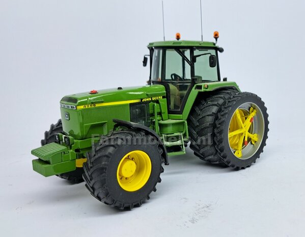 &Oslash; 61 x 25 mm: JOHN DEERE 4755/ 4955&nbsp;van SCHUCO.: 2x Brede Banden (nr. 2A) + ALUMINIUM velgen BLANK geleverd 1:32 Farmmodels Custom Line Series