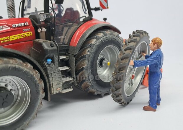 &Oslash; 65.9 x 29.2 mm: STEYR 6280 CVT UH: 2x Brede Banden + ALU. Velgen STEYR WIT Gespoten 1:32 Farmmodels Custom Line Series  