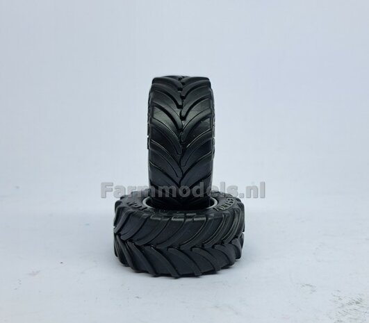 &Oslash; 52.3 x 24 mm: CASE OPTUM &amp; NH T7.315 BLUE POWER: 2x Vredestein Traxion banden Die Cast velgen ALUMINIUM METALIC Gespoten geleverd 1:32 