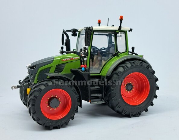 &Oslash; 47.7 x 24.2 mm: Fendt 620 UH: 2x Brede Vooras banden + ALUMINIUM velgen FENDT ROOD Gespoten geleverd 1:32 Farmmodels Custom Line Series 