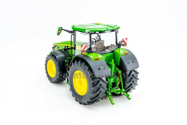 COMBI SET: 2x &Oslash; 52.7 mm + 2x &Oslash; 68.6 mm: JOHN DEERE 8r WIKING: 4x ORIGINELE BANDEN + AFDEK KAPPEN + WIELGEWICHTEN 1:32