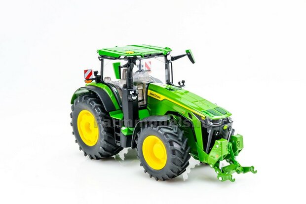COMBI SET: 2x &Oslash; 52.7 mm + 2x &Oslash; 68.6 mm: JOHN DEERE 8r WIKING: 4x ORIGINELE BANDEN + AFDEK KAPPEN + WIELGEWICHTEN 1:32