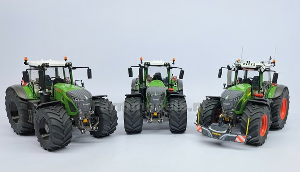 FENDT 942 Wiking ACHTERAS: 2x Vario Grip Afdekkappen set t.b.v. Luchtsysteem ACHTERAS t.b.v. Michelin Axiobib2  Materiaal RESIN ZWART GLANS Gespoten geleverd 1:32 