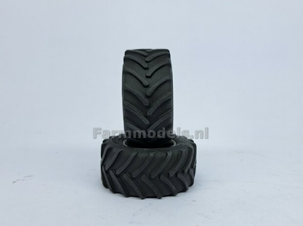&Oslash; 56.7 x 26.1 mm: FENDT 942 Wiking: 2x Michelin Axiobib2 Banden + RESIN Velgen BLANK geleverd 1:32    Farmmodels Premium Line Series  HALF MEI 2025 LEVERBAAR