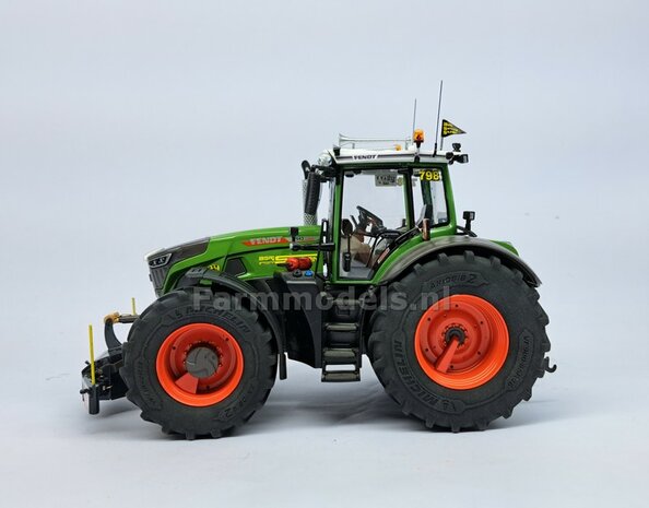 2x Afdekplaat &Oslash; 7.5 mm t.b.v. FENDT 942 Wiking ACHTERAS VELG Michelin Axiobib2 band &nbsp;Resin, FENDT 942 CHASSIS GRIJS Gespoten geleverd 1:32 Farmmodels Premium Line
