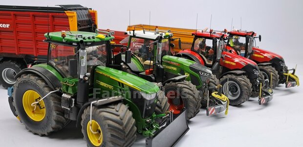 FENDT 939 DEMPER POT met BESCHERMKAP, perfect passend op de Fendt 939 Vario S4 van Wiking Resin, ZWART &amp; CHROOM Gespoten geschikt voor uitlaat &Oslash; 4,2 mm  1:32  