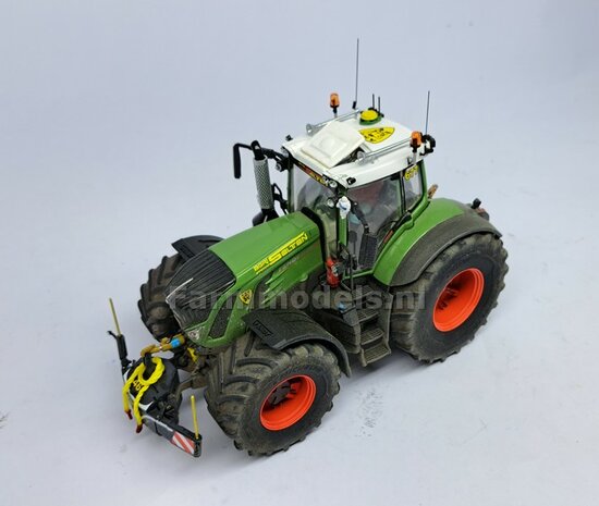 FENDT 939 DEMPER POT met BESCHERMKAP, perfect passend op de Fendt 939 Vario S4 van Wiking Resin, ZWART &amp; CHROOM Gespoten geschikt voor uitlaat &Oslash; 4,2 mm  1:32  
