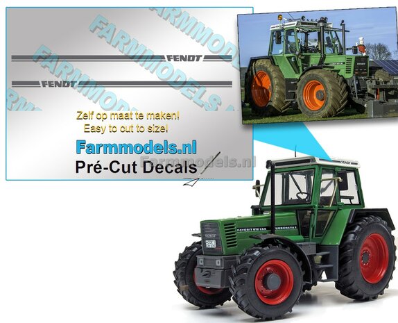 Fendt Dakrand sticker, grijs op transparante folie 2x55 mm Pr&eacute;-Cut-Decals-1:32-Farmmodels.nl