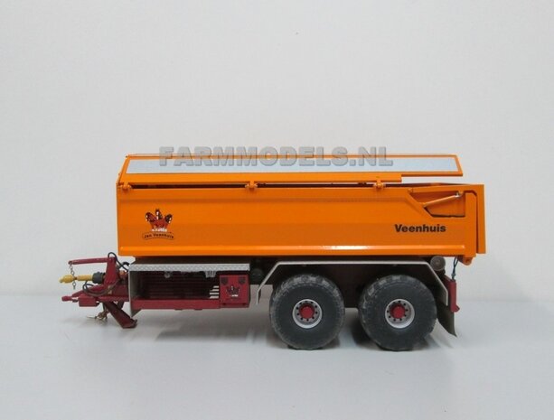 Afdek kleppen systeem Jan Veenhuis zand bak t.b.v 2 asser Jan Veenhuis haakarm Carrier  1:32  Farmmodels Premium line series