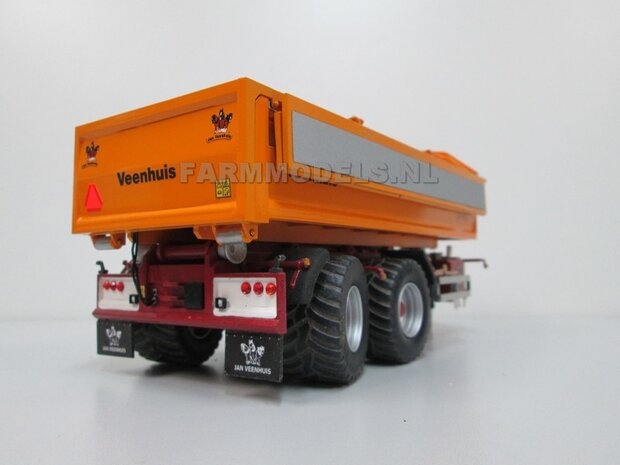 Afdek kleppen systeem Jan Veenhuis zand bak t.b.v 2 asser Jan Veenhuis haakarm Carrier  1:32  Farmmodels Premium line series