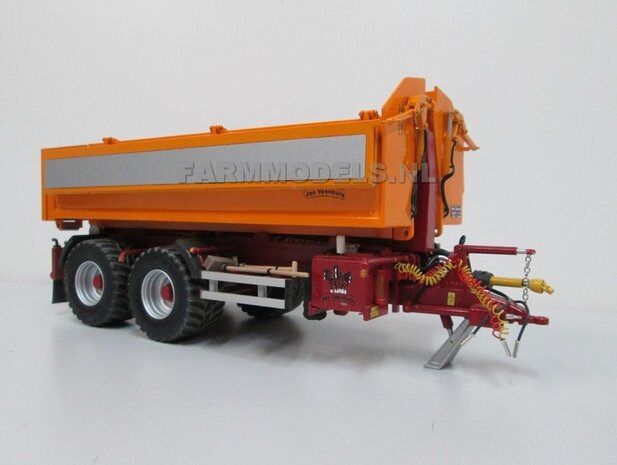 Afdek kleppen systeem Jan Veenhuis zand bak t.b.v 2 asser Jan Veenhuis haakarm Carrier  1:32  Farmmodels Premium line series