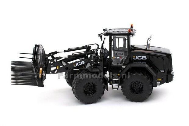 DAMAGE/SCHADE: BLACK   JCB 435S Agri Shovel met opklapbare grasvork en snelwissel Lim. Ed. 1500  AT 1:32 AT3200183   DAMAGE/OP=OP 