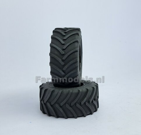 &Oslash; 70.6 x 30.4 mm: FENDT 942 Wiking: 2x Michelin Axiobib2 Banden + RESIN Velgen ZWART GLANS Gespoten geleverd 1:32    Farmmodels Premium Line Series 