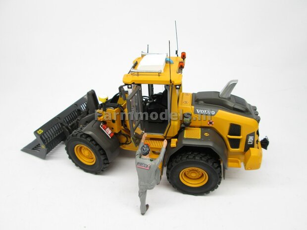&Oslash; 47.3 mm: VOLVO L60H: 2x brede Shovel banden + ALUMINIUM velgen VOLVO GEEL Gespoten geleverd geschikt voor Volvo L60H serie agri Collectables 1:32  