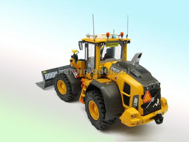 &Oslash; 47.3 mm: VOLVO L60H: 2x brede Shovel banden + ALUMINIUM velgen VOLVO GEEL Gespoten geleverd geschikt voor Volvo L60H serie agri Collectables 1:32  