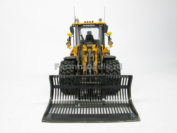 &Oslash; 47.3 mm: VOLVO L60H: 2x brede Shovel banden + ALUMINIUM velgen VOLVO GEEL Gespoten geleverd geschikt voor Volvo L60H serie agri Collectables 1:32  