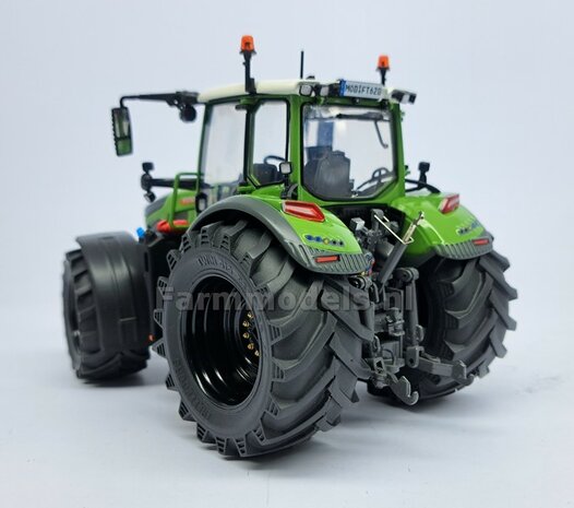 &Oslash; 47.7 x 24.2 mm: Fendt 620 UH: 2x Brede Vooras banden + ALUMINIUM velgen ZWART GLANS Gespoten geleverd 1:32 Farmmodels Custom Line Series 