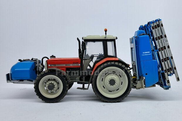 COMBI SET: 2x &Oslash; 46.5 mm + 2x &Oslash; 59 mm: CULTUURWIELEN SET MASSEY FERGUSON LICHT GRIJS Gespoten geleverd   Voor- + achteras   1:32