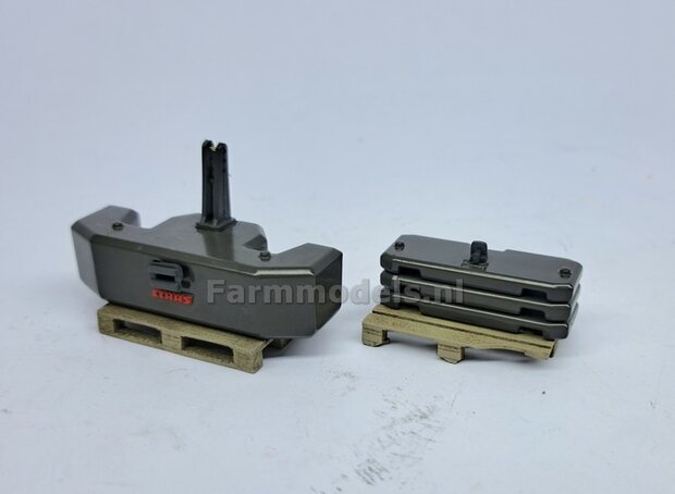 Frontgewicht met 3 losse gewichtplaten, origineel item Claas Xerion 4000 Weise Toys  1:32