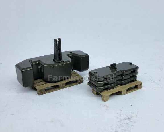 Frontgewicht met 3 losse gewichtplaten, origineel item Claas Xerion 4000 Weise Toys  1:32