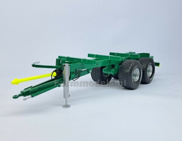 KOMPLEET (Tebbe) Tandemasser CHASSIS met 1x stuuras, dissel, aftakas, verlichtting etc, perfect als basis voor je zelfbouw chassis 1:32                  