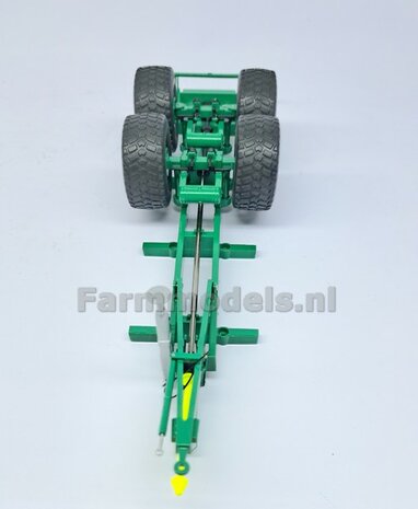 KOMPLEET (Tebbe) Tandemasser CHASSIS met 1x stuuras, dissel, aftakas, verlichtting etc, perfect als basis voor je zelfbouw chassis 1:32                  