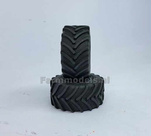 &Oslash; 54.8 x 26.1 mm: FENDT 939 Facelift Wiking: 2x Michelin Axiobib2 Banden + RESIN Velgen BLANK geleverd 1:32    Farmmodels Premium Line Series  BEGIN JUNI LEVERBAAR