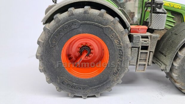 &Oslash; 54.8 x 26.1 mm: FENDT 939 Facelift Wiking: 2x Michelin Axiobib2 Banden + RESIN Velgen BLANK geleverd 1:32    Farmmodels Premium Line Series  BEGIN JUNI LEVERBAAR