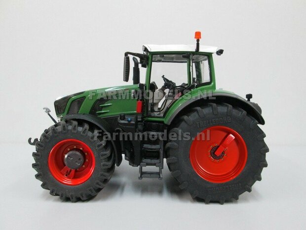 Vario Grip Afdekkappen set t.b.v. Luchtsysteem Fendt ACHTERAS (o.a. FENDT 939)  + stickerset Vario Grip, RESIN FENDT ROOD Gespoten geleverd 1:32 