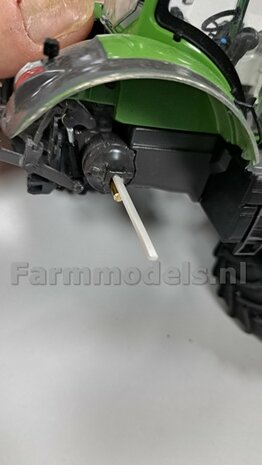 &Oslash; 70.3 x 30.4 mm: FENDT 939 Facelift Wiking: 2x Michelin Axiobib2 Banden + Resin Velgen FENDT ROOD Gespoten + MESSING AS en POLY-STRIP 1:32  BEGIN JUNI LEVERBAAR