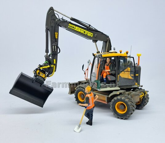 BOUWKIT: Engcon EC219 Draaikantelstuk met gripper S60 Koppeling naar S60 koppeling. Materiaal: RESIN BLANK geleverd 1:32 