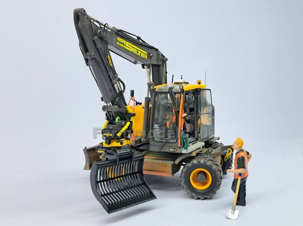 BOUWKIT: Engcon EC219 Draaikantelstuk met gripper S60 Koppeling naar S60 koppeling. Materiaal: RESIN BLANK geleverd 1:32 