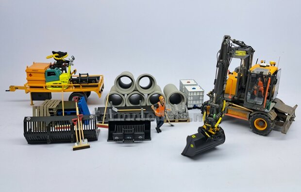 BOUWKIT: Engcon EC219 Draaikantelstuk met gripper S60 Koppeling naar S60 koppeling. Materiaal: RESIN BLANK geleverd 1:32 