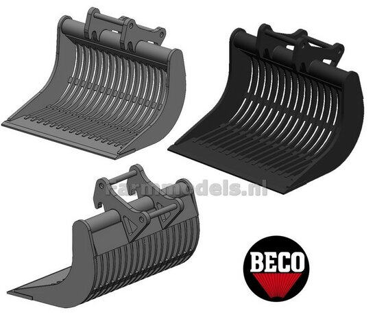Puinriek 43.9 mm breed RESIN Blank geleverd t.b.v. S60 KOPPELING (o.a. Engcon draaikantelstuk met S60 koppeling, Volvo EWR150 &amp; Atlas  160W mobiele kranen van AT) 1:32  