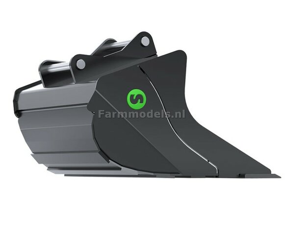 4x Groen Steelwrist logo plus chassisplaatje, op mat zwarte folie &oslash;4,9mm Pr&eacute;-Cut Decal stickersets 1:32