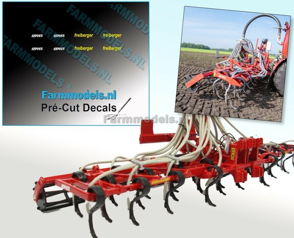 EVERS Freiberger logo&#039;s tbv bijv. Evers Freiberger Bouwlandinjecteur, op transparante folie, Pr&eacute;-Cut Decal stickersets 1:32